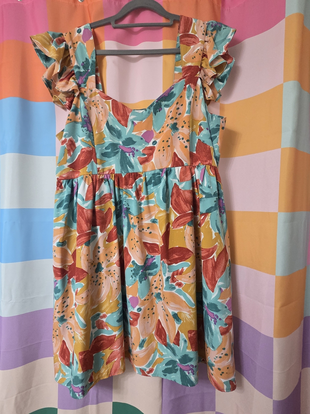 Jodifl Floral Fluttersleeve Babydoll Dress